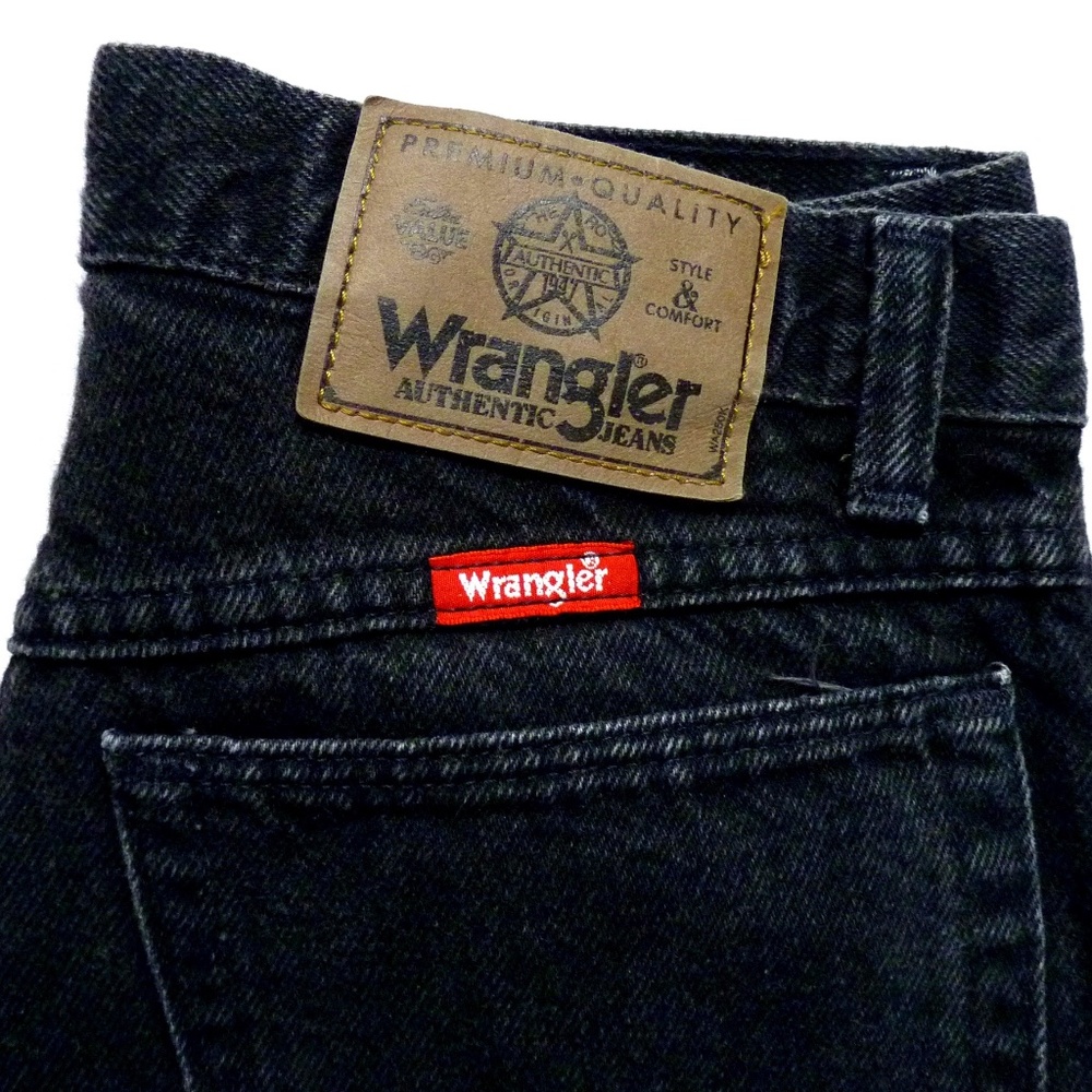 Vintage Wrangler Men's Regular Fit Size W30 X L34 Black Denim Jeans